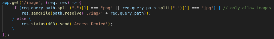 screenshoot of app.js output showing code